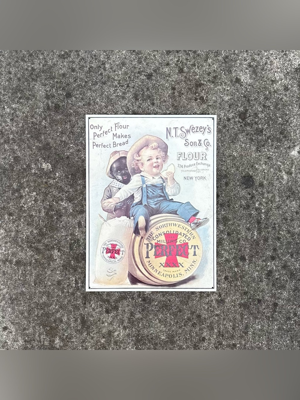 Vintage Style N.T. Swezey’s Son & Co. Flour Perfect Metal Repro Sign 17” X 12.5”
